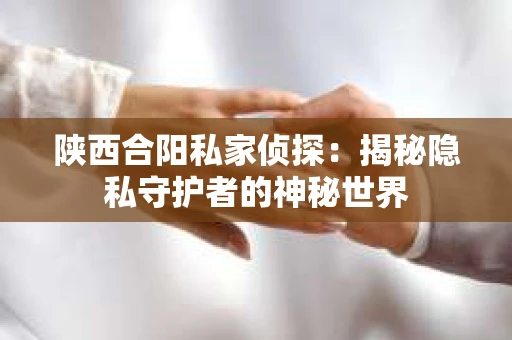 陕西合阳私家侦探：揭秘隐私守护者的神秘世界