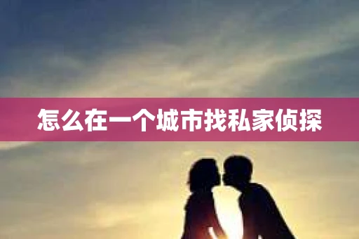 怎么在一个城市找私家侦探