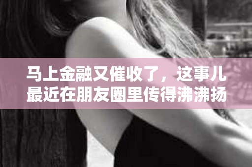 马上金融又催收了，这事儿最近在朋友圈里传得沸沸扬扬。说实话，我也有点好奇，这马上金融到底是怎么回事？催收又是怎么一回事？今天，我就来跟大家聊聊这个话题。