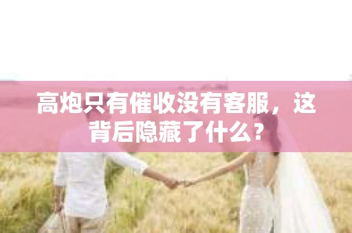 高炮只有催收没有客服，这背后隐藏了什么？