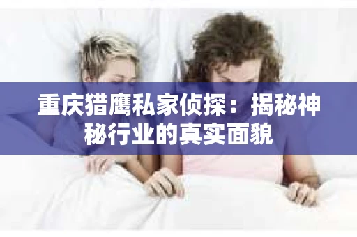 重庆猎鹰私家侦探：揭秘神秘行业的真实面貌