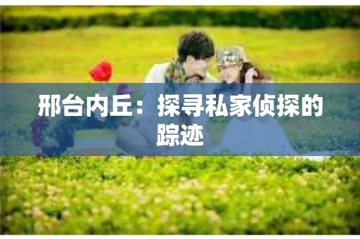 邢台内丘：探寻私家侦探的踪迹
