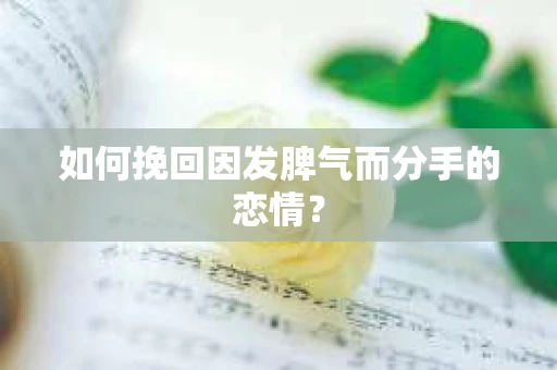 如何挽回因发脾气而分手的恋情？