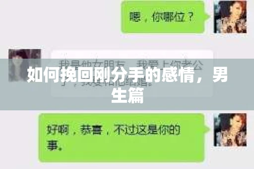 如何挽回刚分手的感情，男生篇