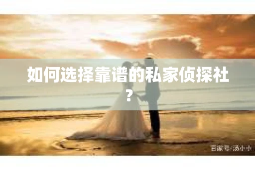 如何选择靠谱的私家侦探社？